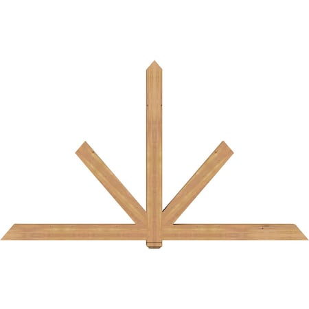 Ekena Millwork Kennewick Timber Gable Bracket, Western Red Cedar, 108"W x 63"H x 5 1/2"D x 5 1/2"F, 14/12 Pitch GBW108X63X0606KEN00SWR